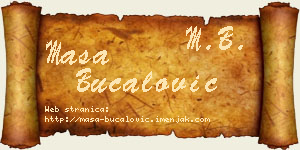 Maša Bucalović vizit kartica
